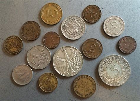 German coins in circulation during the 1950s and 60s