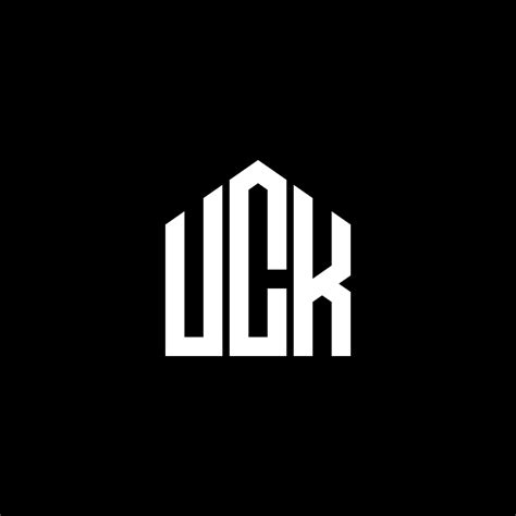 UCK letter logo design on black background. UCK creative initials ...