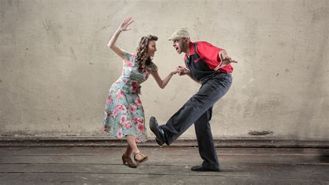 Bailando rock and roll en pareja