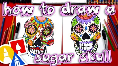 How To Draw A Sugar Skull - YouTube