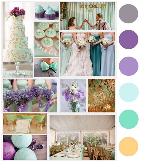 Mint Green And Purple Wedding Theme