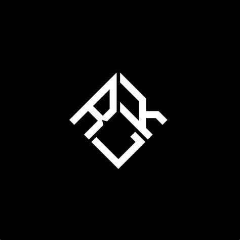 diseño de logotipo de letra rlk sobre fondo negro. concepto de logotipo de letra de iniciales ...