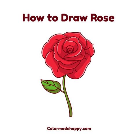 Rose How to Draw a Rose for Kids Step by Step Easy - Young Befordow