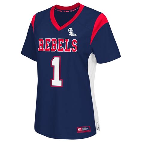 Ole Miss Rebels Colosseum Women's Football Jersey - Navy - Fanatics.com