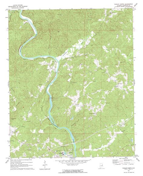 Wadley North topographic map 1:24,000 scale, Alabama