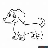 Coloring Page With Dachshund Dog Colouring Book For Kids  sketch template