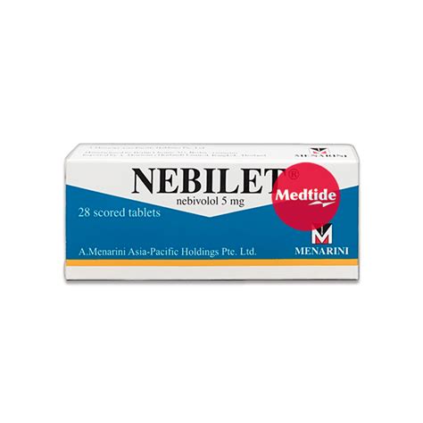 Nebivolol – Nebilet 5 mg 28 tablets/box [กล่อง 28 เม็ด] – MEDTIDE