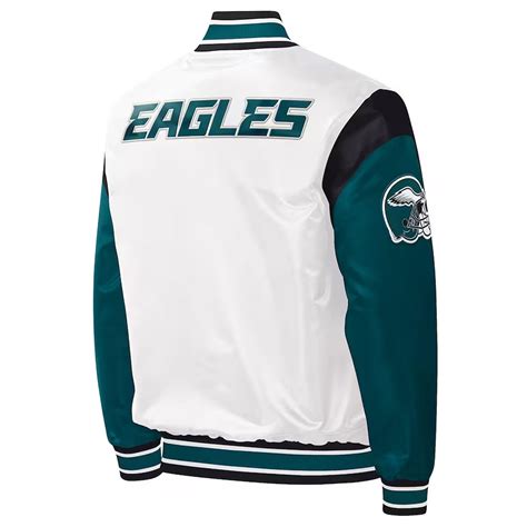 Starter Satin Philadelphia Eagles Throwback Warm Up Pitch Jacket ...