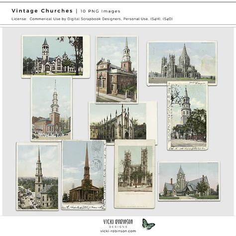 Vintage Churches by Vicki Robinson | Oscraps