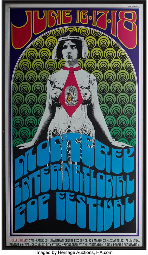 Monterey Pop Festival Poster (1967).... Music Memorabilia Posters | Lot ...