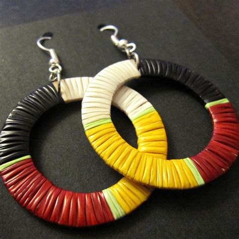 Four Directions colors - quillwork hoops | Quilling jewelry, Handmade fashion jewelry, Native ...