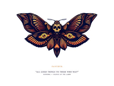 Silence of the Lambs Moth Illustration by Jessica Gaffney on Dribbble