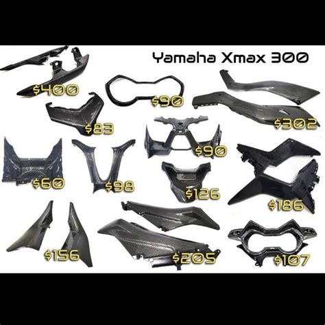 Carbon Fiber Accessories for Yamaha Xmax 300, Motorbikes, Motorbike ...