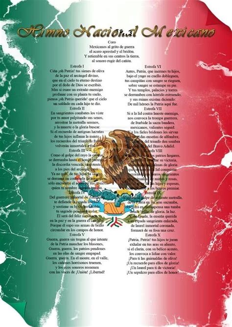 Mexican National Anthem National Songs, National Anthem, Mexico ...