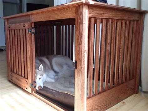 Extra Large Side Entry Oak Dog Crate Furniture Custom Made to Order - Etsy | Dog crate furniture ...