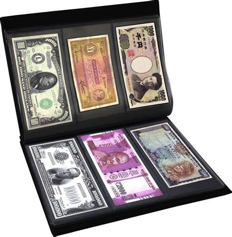 Currency Note Collection Album - 48 Notes Space - Coinbazzar.com % | Currency note, Leather ...