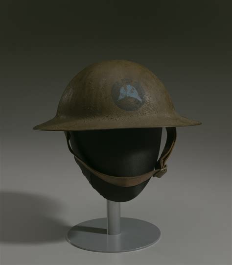 Combat helmet from World War I used by the 93rd Infantry Division ...