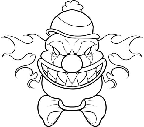 Scary Clown Coloring Sheets Coloring Pages