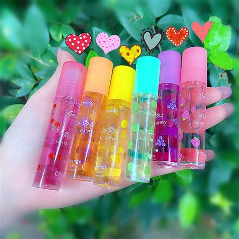 6 Color moisturizing fruit lip gloss flowers lip gloss transparent colorless liquid lip gloss ...