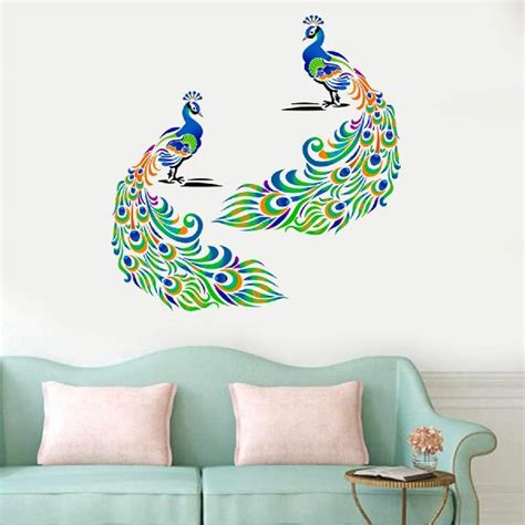 Peacock Wall Stencil, INR 60 / Piece by AR and NJ from Delhi Delhi | ID ...