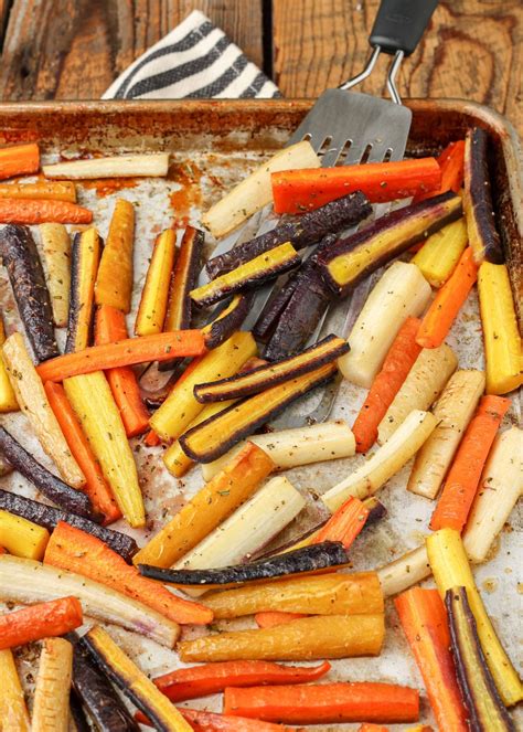 Roasted Rainbow Carrots - Vegetable Recipes