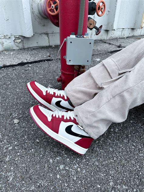 Jordan 1 chicagos | Red jordans outfit, Red outfit korean, Leather ...