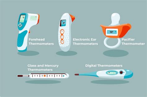 Flat design thermometer types collection | Free Vector