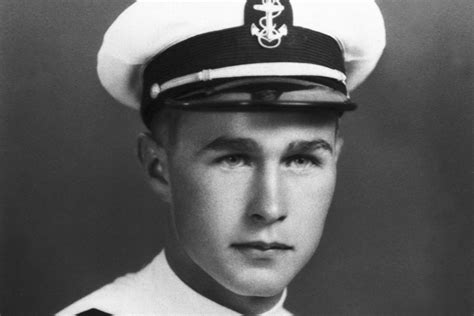 Portrait photo of George H. W. Bush, Navy pilot, 1942–1945. (George ...