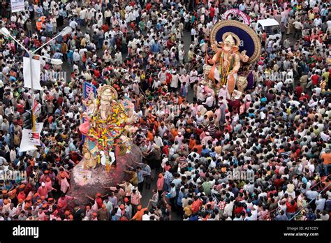 Ganesh Visarjan Mumbai Maharashtra India Stock Photo - Alamy