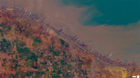 Alang Shipbreaking Yards from Space