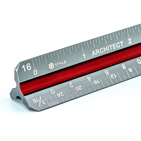 Stylo Architectural Scale Ruler 12 inch Laser Etched Triangle Drafting ...