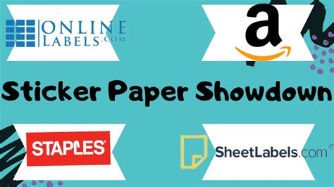 Sticker Paper Face-Off Who Will Win? Comparing Amazon, Online Label, Staples, and Sheet Labels ...