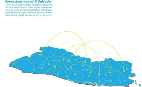 Modern of el Salvador Map connections network design, Best Internet Concept of el Salvador map ...