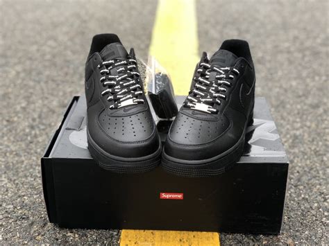 Supreme x Air Force 1 Low 'Box Logo - Black' - SneakerCool.com