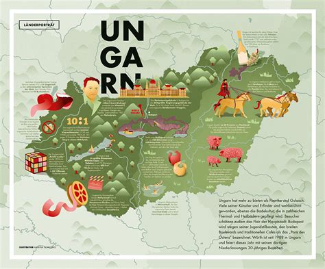 Illustrated Map of Hungary on Behance