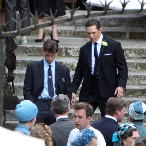 Tom Hardy and Emily Browning shoot wedding scene on the set of Legend|Lainey Gossip ...