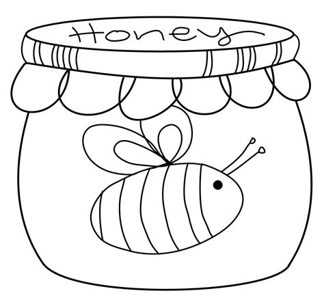 Honey Pot Coloring Page at GetDrawings | Free download