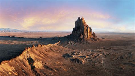 Shiprock Sunrise - Aerial Panorama Photograph by Alex Mironyuk - Fine ...