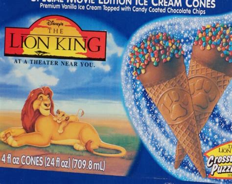 LION KING Ice Cream 1993 Disney Nestle Cool Creations Box Simba Cub Nala Roaring Mufasa - Etsy