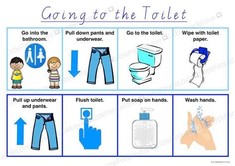 Going to the Toilet Instructional Poster - Etsy