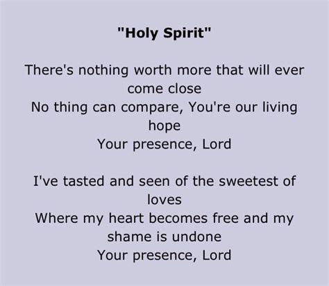 Holy Spirit by Kari jobe part 1 | Hymn music, Taste and see, Holy spirit