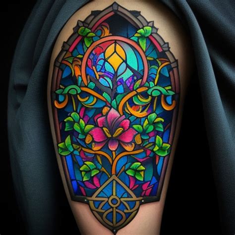 68 Stained Glass Tattoo Ideas - TattooClue.com