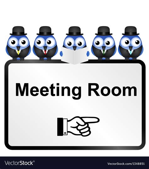 Meeting room sign Royalty Free Vector Image - VectorStock