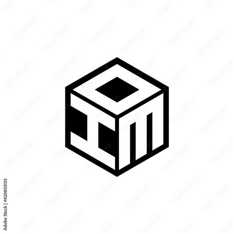 IMO letter logo design with white background in illustrator, cube logo, vector logo, modern ...