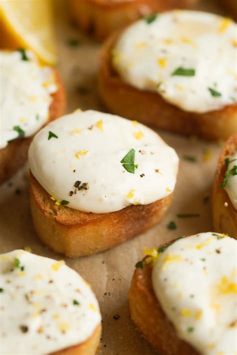 Whipped Ricotta Crostini with Honey & Lemon - Wellness by Kay