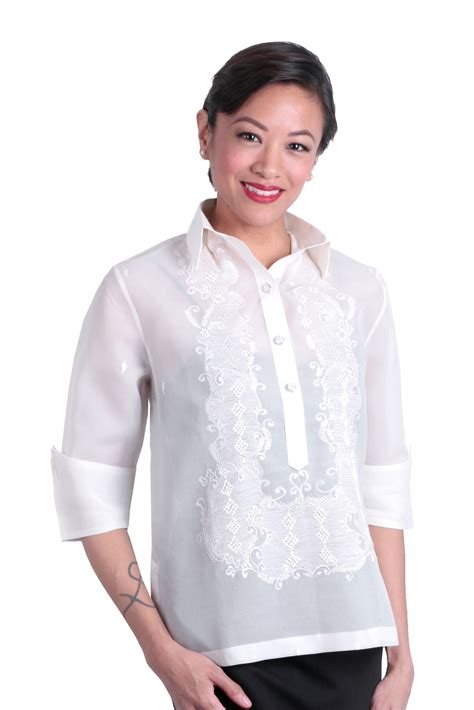 Traditional Cocoon Barong Tagalog For Women Kultura Filipino – Kultura ...