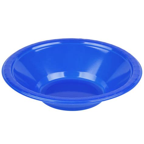 Creative Converting 28314751 12 oz. Cobalt Blue Plastic Bowl - 20/Pack