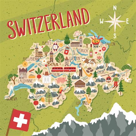 Facts about Switzerland | Geography | People | Festivals | Inventions | Travel illustration ...