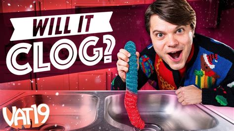 Will it Clog? Kitchen Sink VS Giant Gummy Worm | VAT19 - YouTube