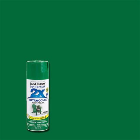 Rust-Oleum Painter's Touch 2X 12 oz. Gloss Meadow Green General Purpose Spray Paint-249100 - The ...